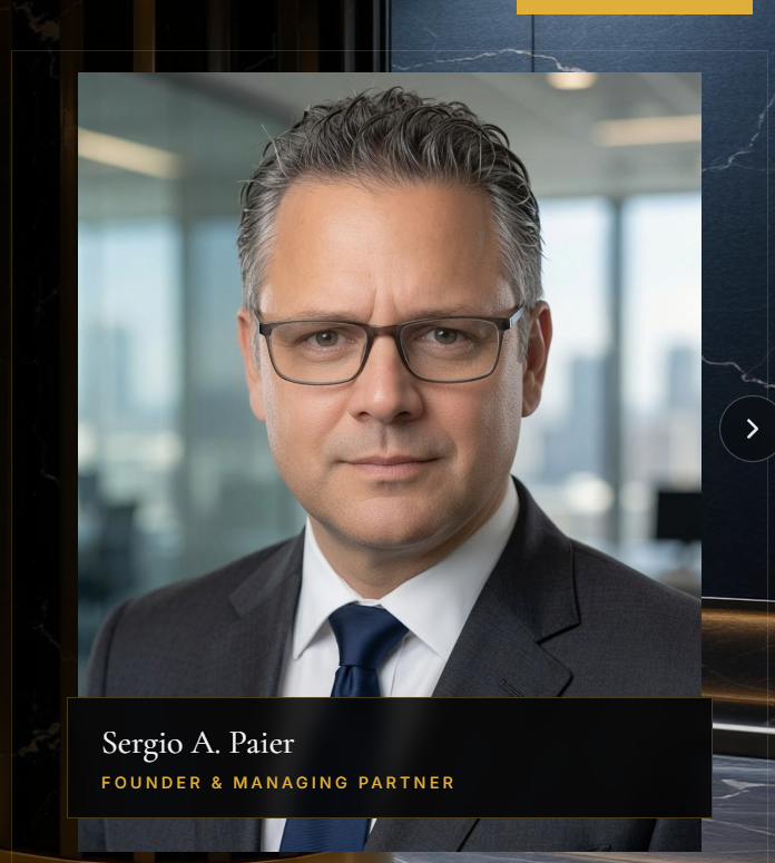 Portrait of Sergio A. Paier, Founder and Managing Partner